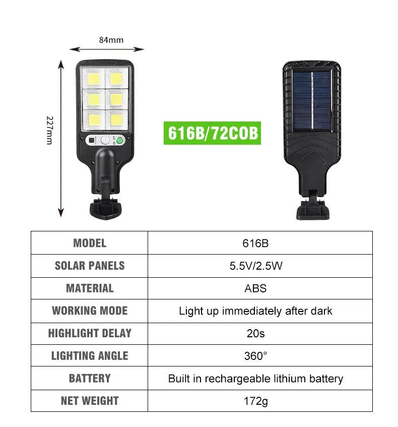 (PROMO 🔥 COMPRE 1 LEVE 2) Refletor Led Solar (Não precisa de Fios)